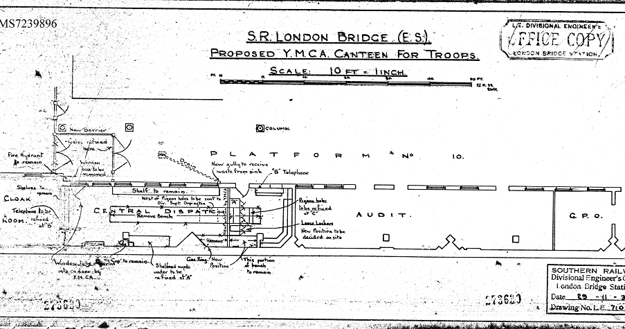 Canteen plans for troops at London Bridge Station